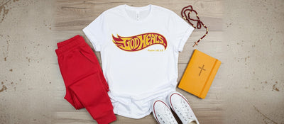 God Heals Hot Wheels Style Christian DTF T-Shirt - Psalm 103:2-5