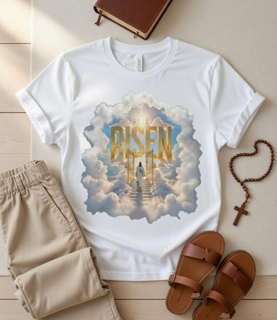 He Is Risen Golden Gates Christian Resurrection DTF T-Shirt