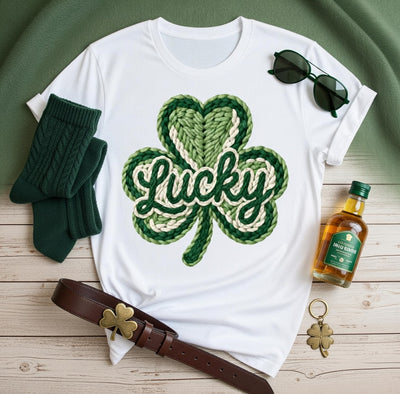 Lucky Knitted Shamrock T-Shirt - St. Patrick's Day Style