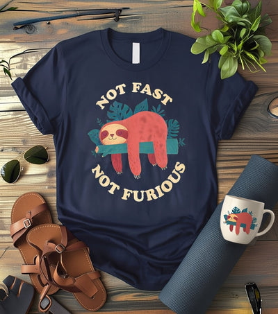 Funny Sloth 'Not Fast Not Furious' DTF T-Shirt