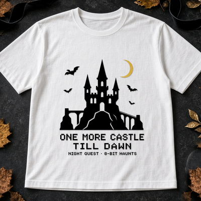 One More Castle Till Dawn Tee, Retro Gamer Halloween Shirt