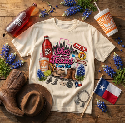 She's from Texas I can Tell Texas Pride Style Tee