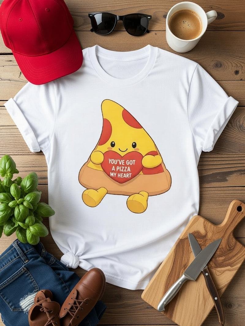 Cute Pizza My Heart T-Shirt | Funny Valentine's Day Gift