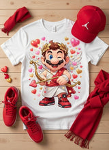 Super Cupid Mario Valentine's Day DTF T-Shirt
