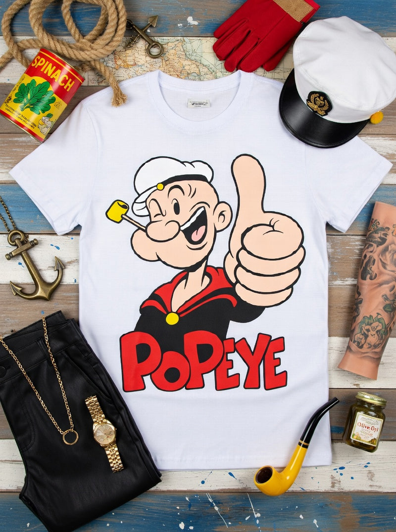 Popeye Thumbs Up Retro Cartoon Tee