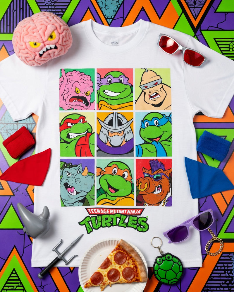 TMNT Retro 9-Panel Character T-Shirt