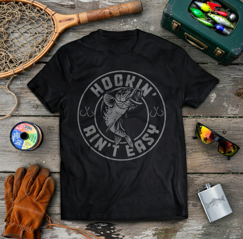 Bass Hookin' Ain't Easy Vintage T-Shirt