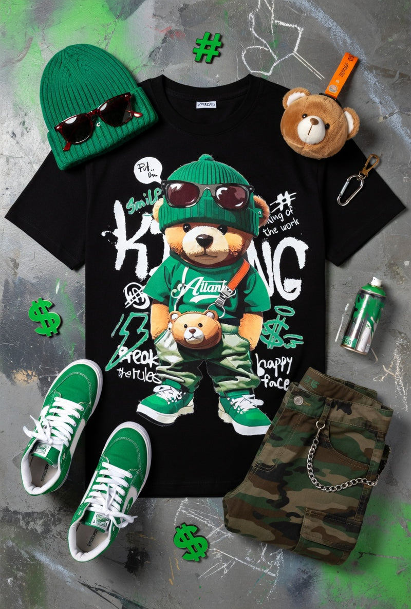 Streetwear Teddy King with Crossbody Pouch