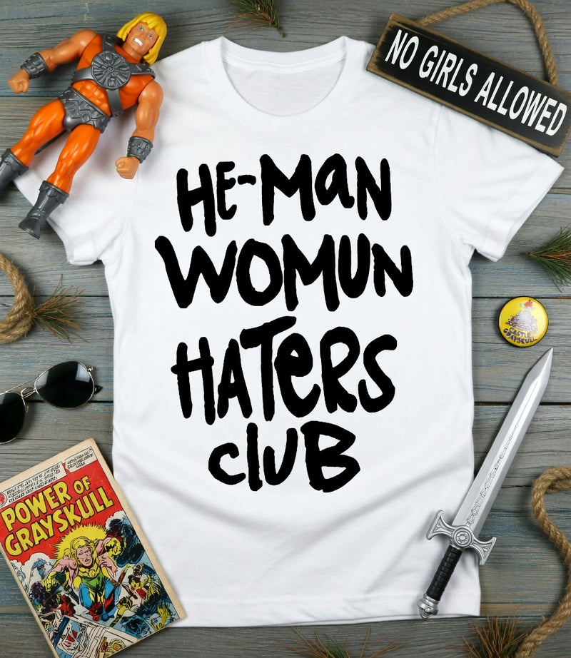 He-Man Woman Haters Club Retro Text Tee