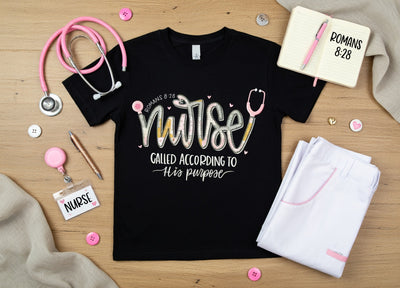 Nurse Called By Purpose Christian Tee