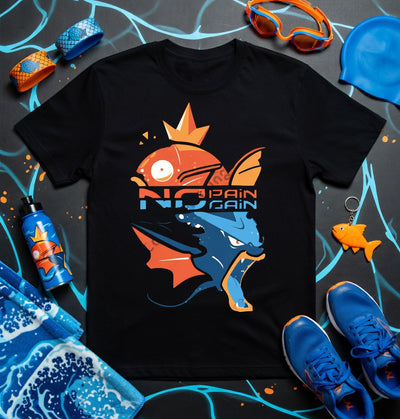 Magikarp Gyarados Evolution No Pain Gain Tee