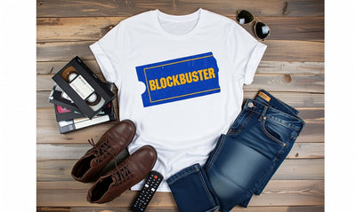 Retro Blockbuster Video Ticket T-Shirt | Vintage Movie Fan Tee