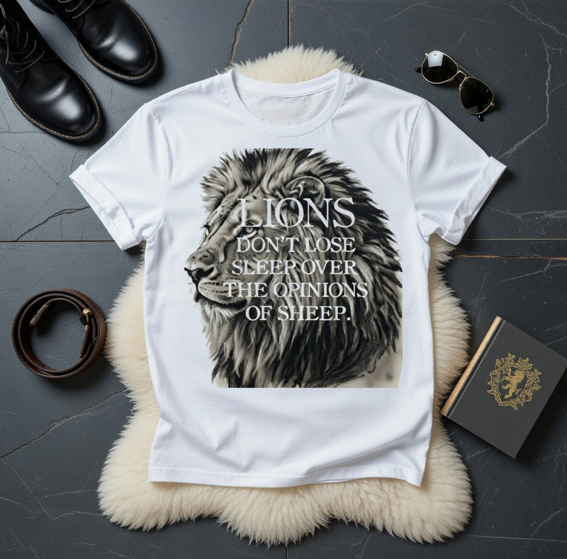 Lions Don't Lose Sleep Tee | Motivational Alpha Lion Shirt