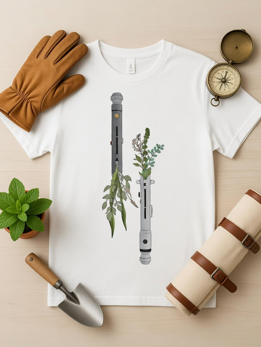 Repurposed light sabers TEES