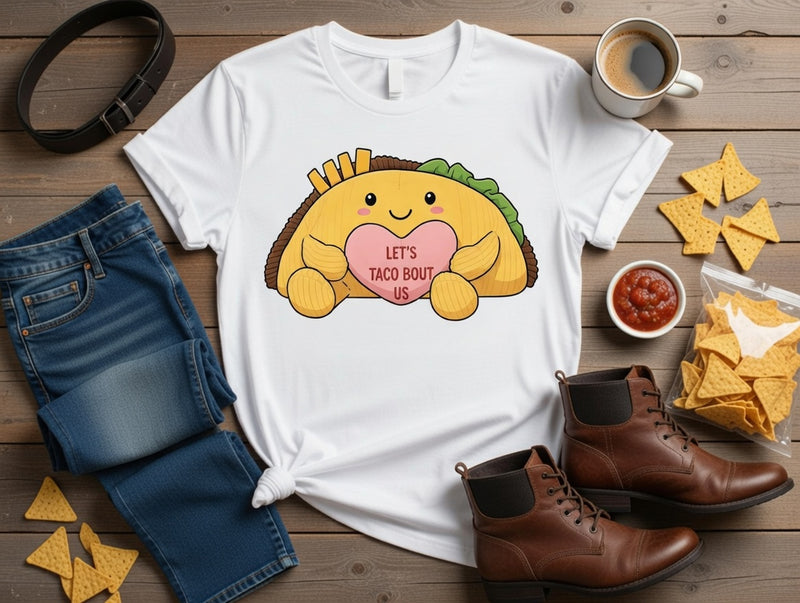 Let's Taco 'Bout Us Cute Love T-Shirt