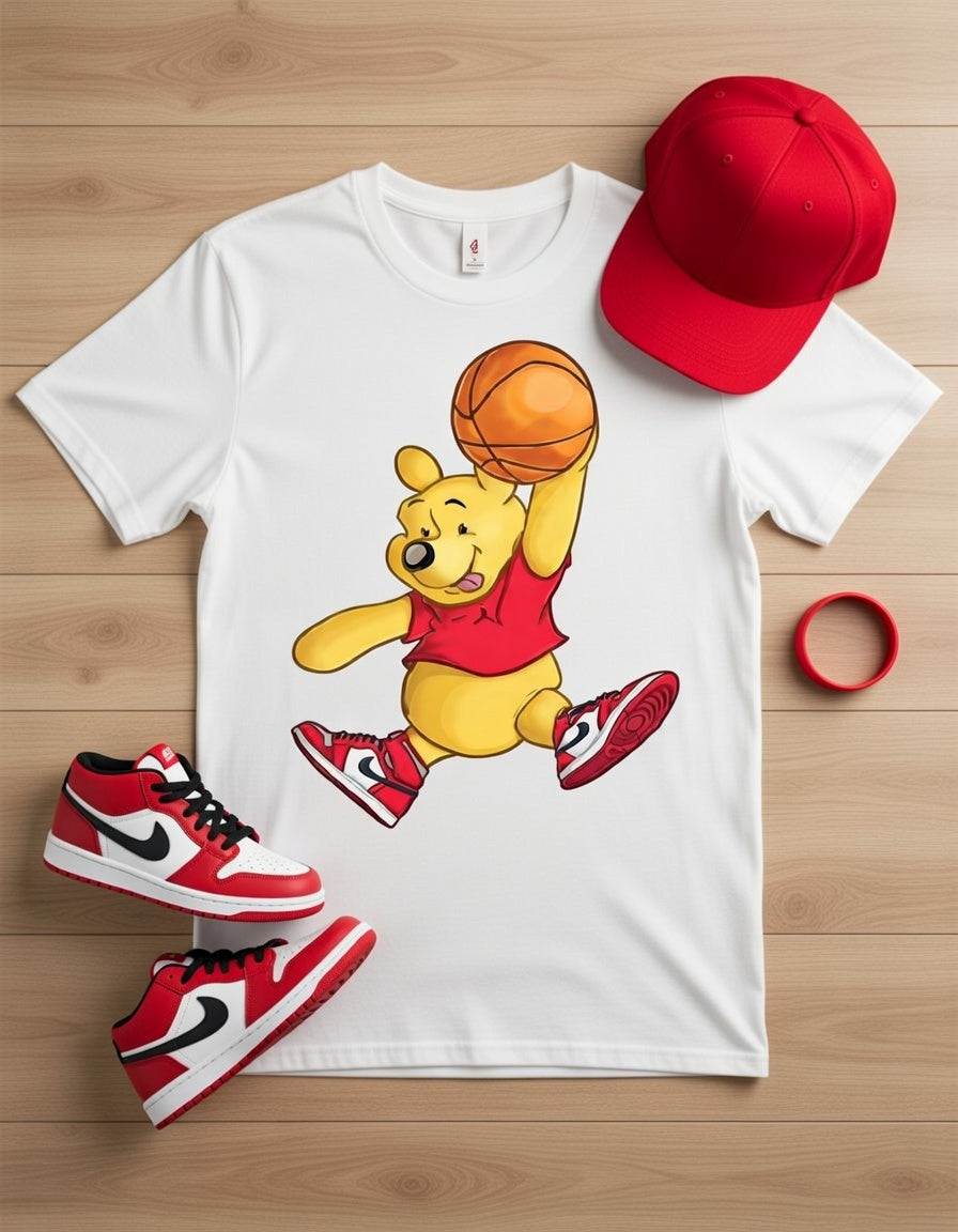 WINIIE THE POOH RED J TEE