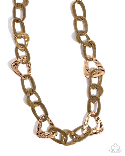 Triangle Triumph - Brass - Necklace