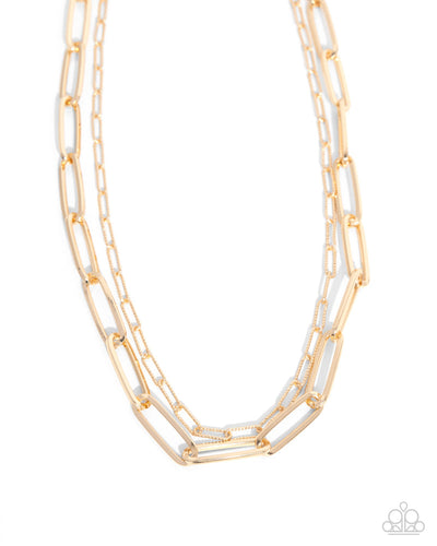 Monochromatic Matinee - Gold - Necklace