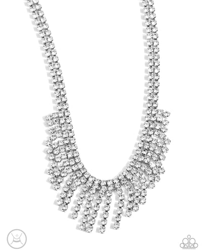 Daring Decadence - White - Necklace