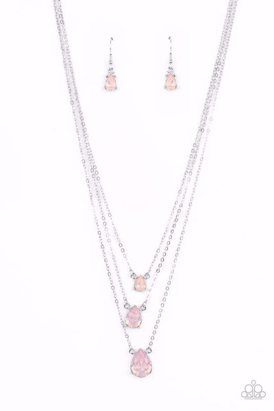 Dewy Drizzle - Pink - Necklace