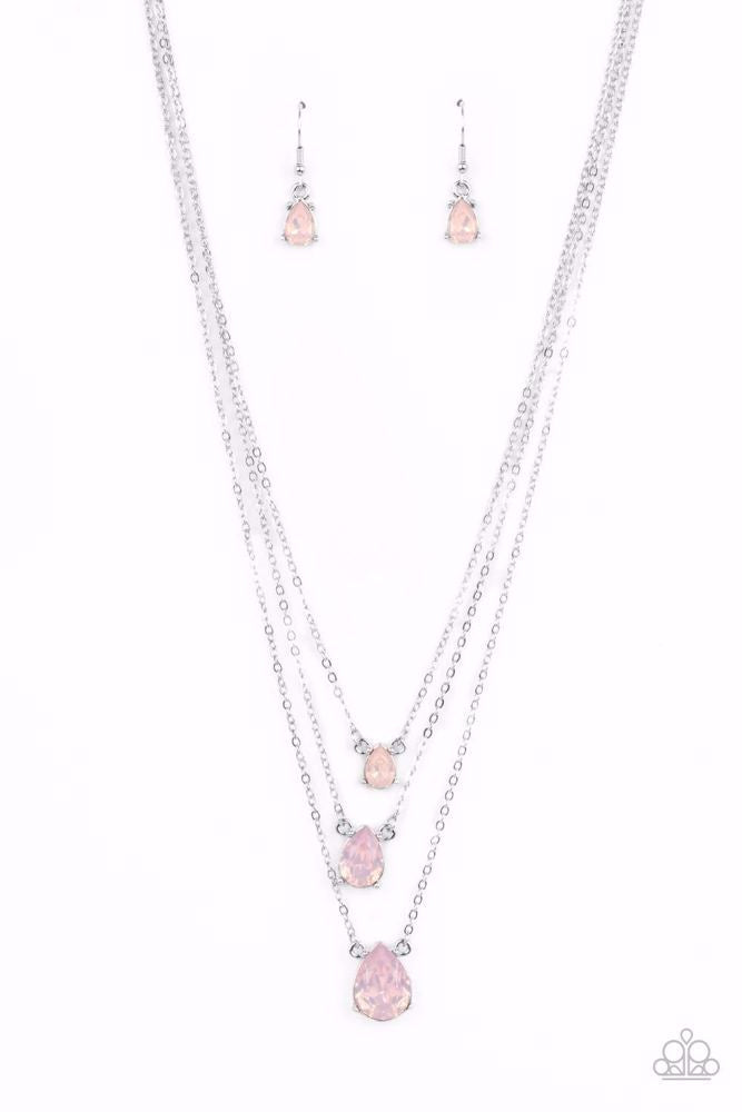 Dewy Drizzle - Pink - Necklace