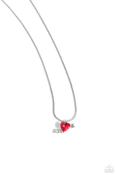 Courting Cupid - Red - Necklace