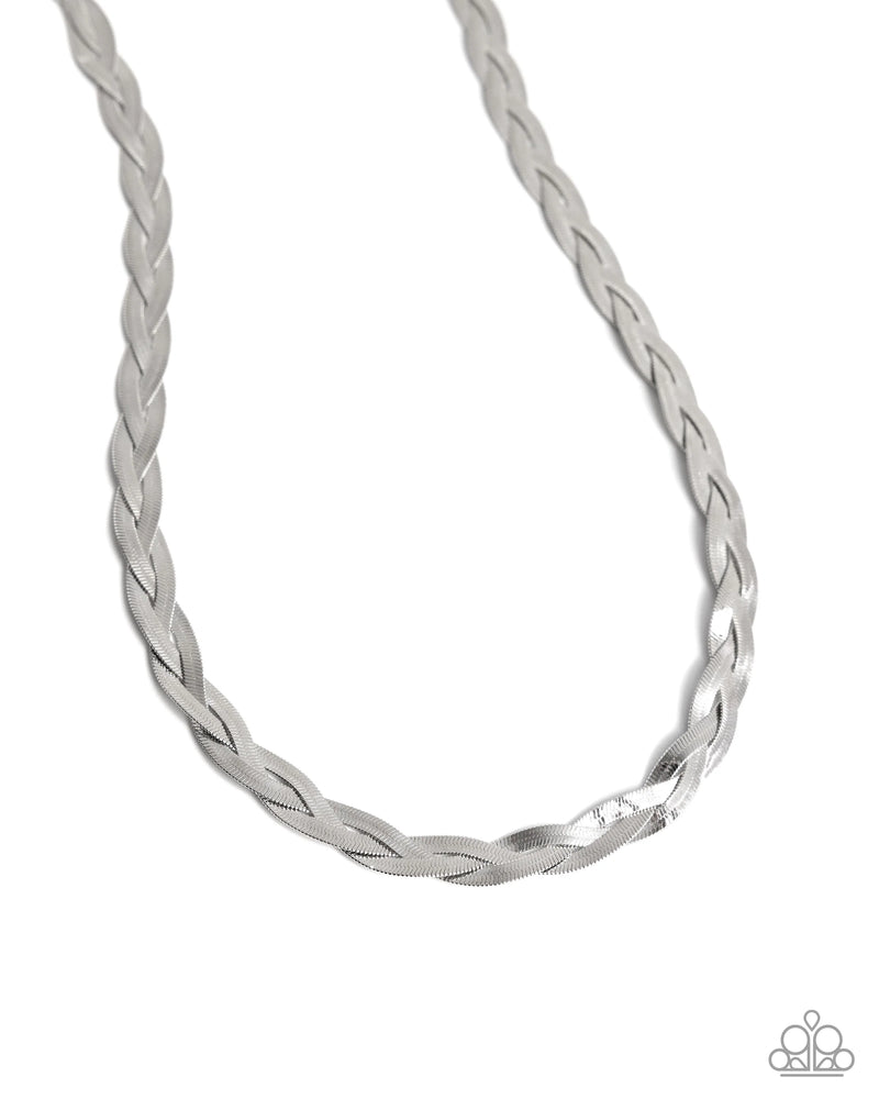 Bewildering Braid - Silver - Necklace