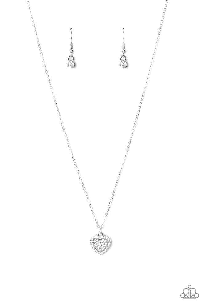 My Heart Goes Out To You - White - Necklace