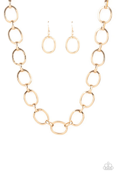 HAUTE-ly Contested - Gold - Necklace