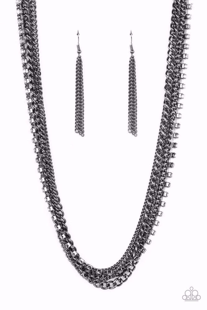 Free to CHAINge My Mind - Black - Necklace