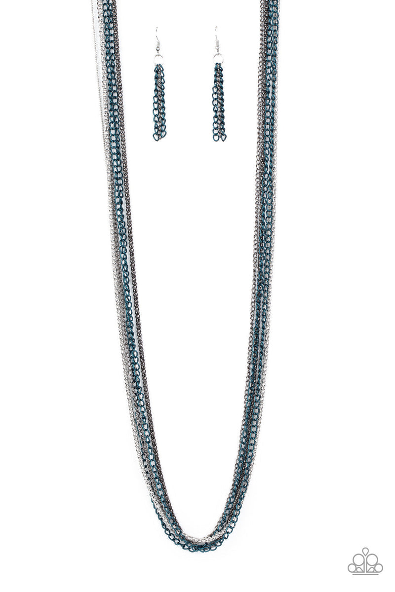 Colorful Calamity - Blue - Necklace