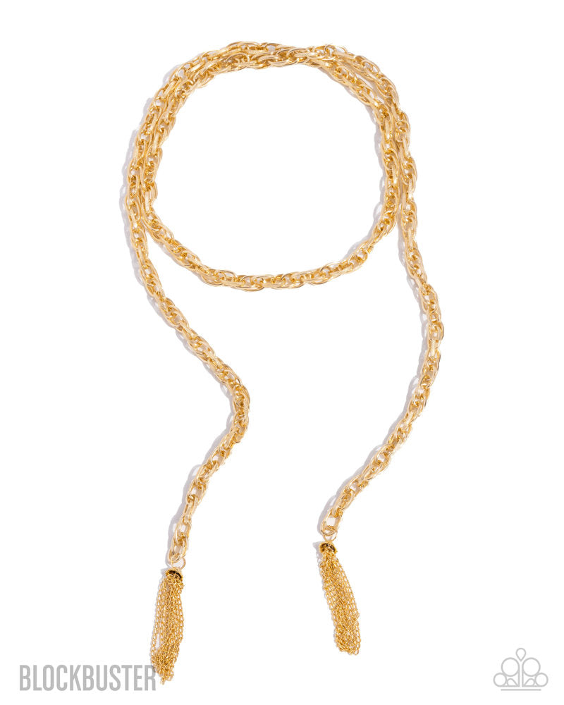 SCARFed for Attention - Gold - Necklace