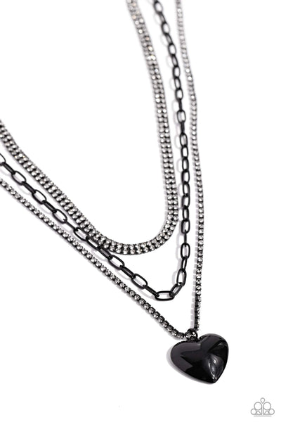 Caring Cascade - Black - Necklace