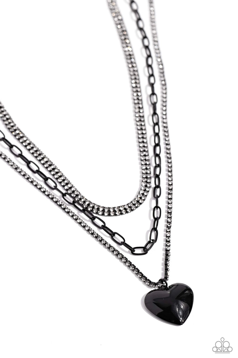 Caring Cascade - Black - Necklace
