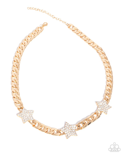 Uncle Sam Stars - Gold - Necklace