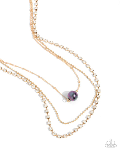 Symmetrical Shimmer - Purple - Necklace