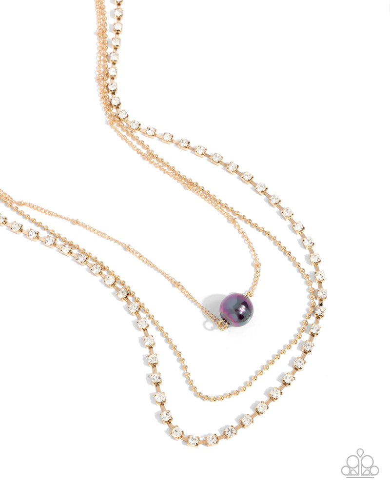 Symmetrical Shimmer - Purple - Necklace