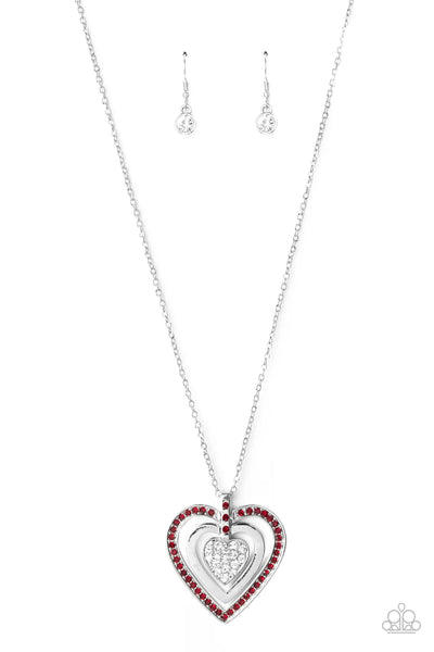 Bless Your Heart - Red - Necklace