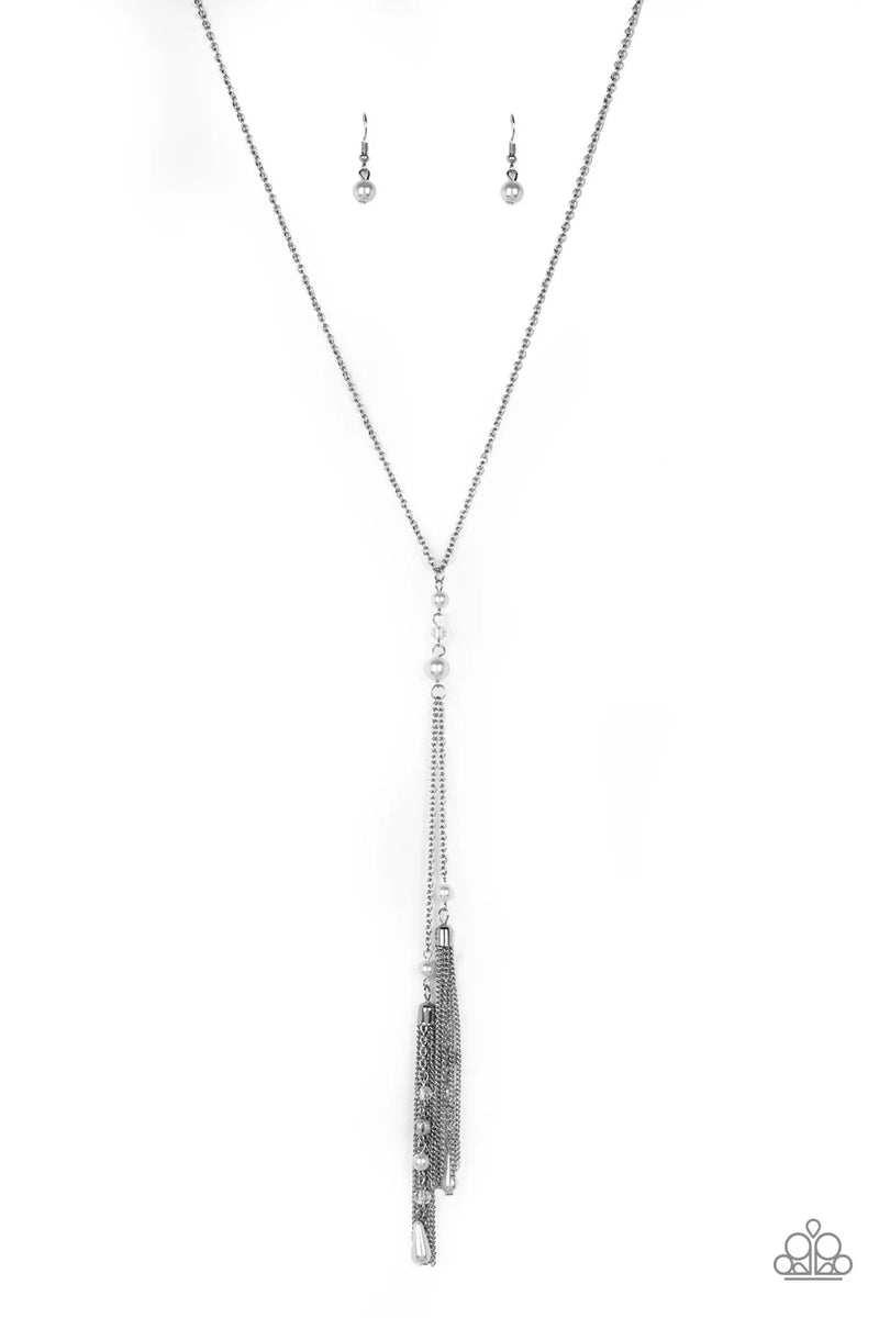 Timeless Tassels - White - Necklace