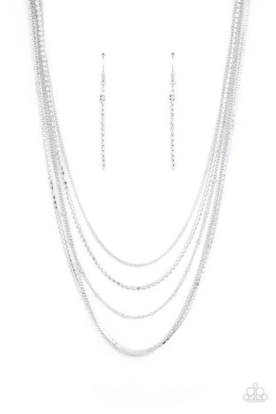 Dangerously Demure - White - Necklace