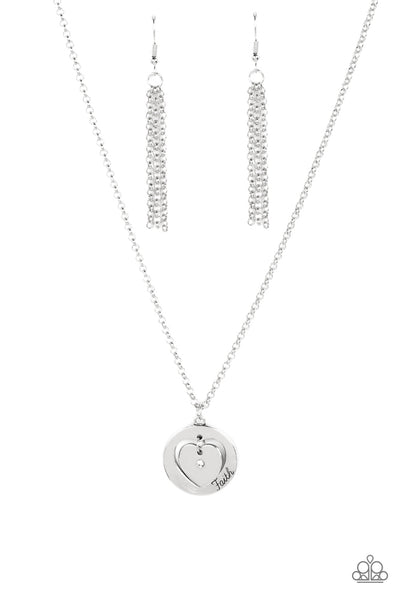 Heart Full of Faith - White - Necklace