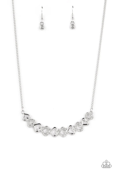Sparkly Suitor - White - Necklace