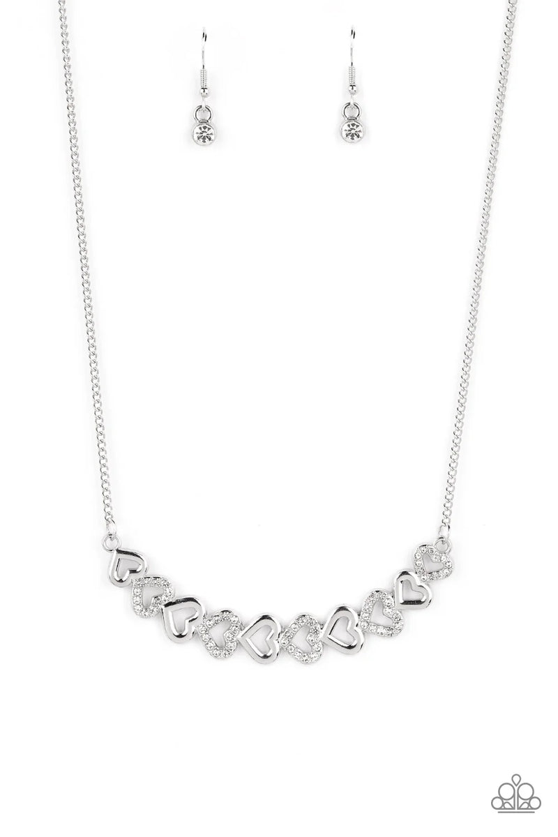Sparkly Suitor - White - Necklace