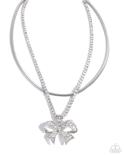 Cheerful Coquette - White - Necklace