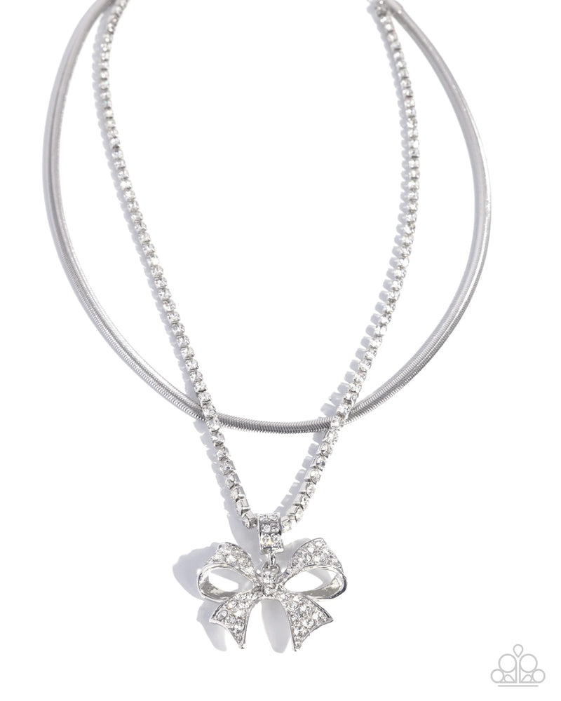Cheerful Coquette - White - Necklace