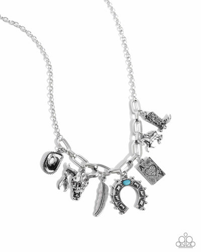 Saloon Girl - Blue - Necklace