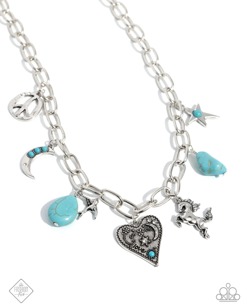 Southwestern Souvenir - Blue - Necklace