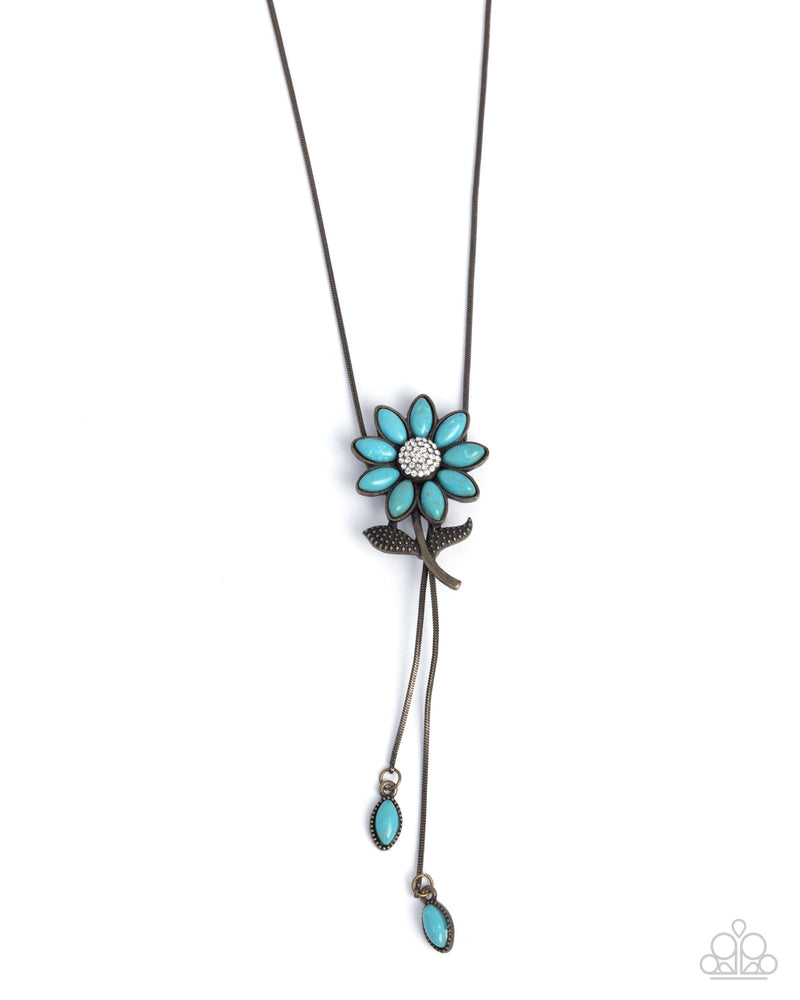 Floral Fidelity - Brass - Necklace