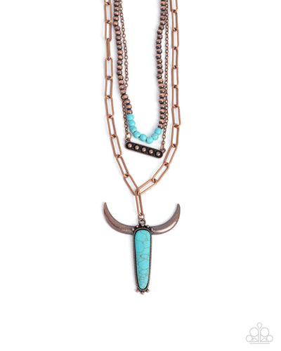 Longhorn Layers - Copper - Necklace