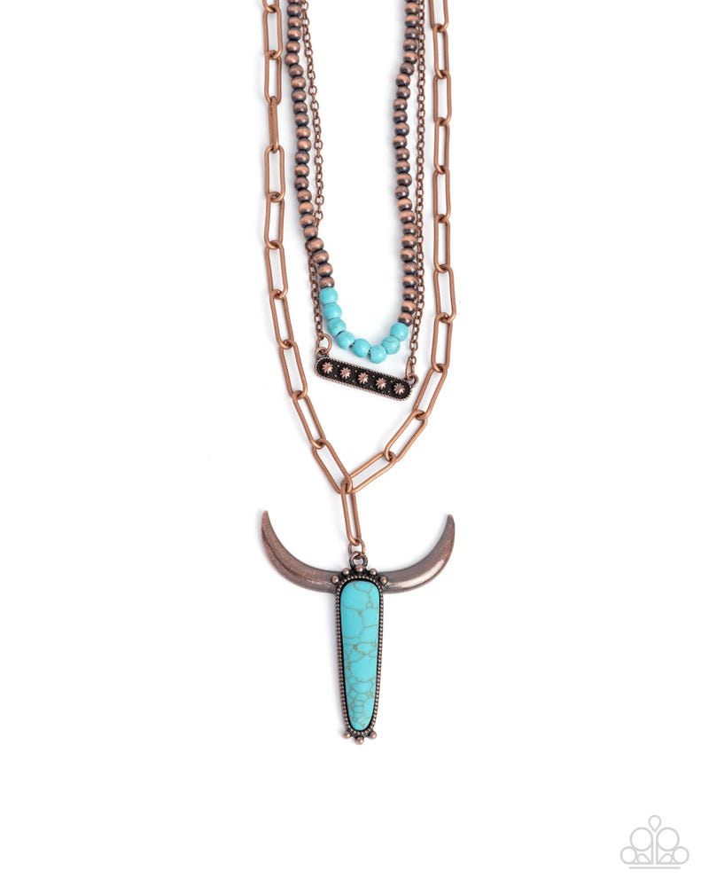 Longhorn Layers - Copper - Necklace